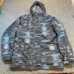 Millennium Three M3 Mens Large Black Imperial Blue Waterproof Snow Ski Jacket